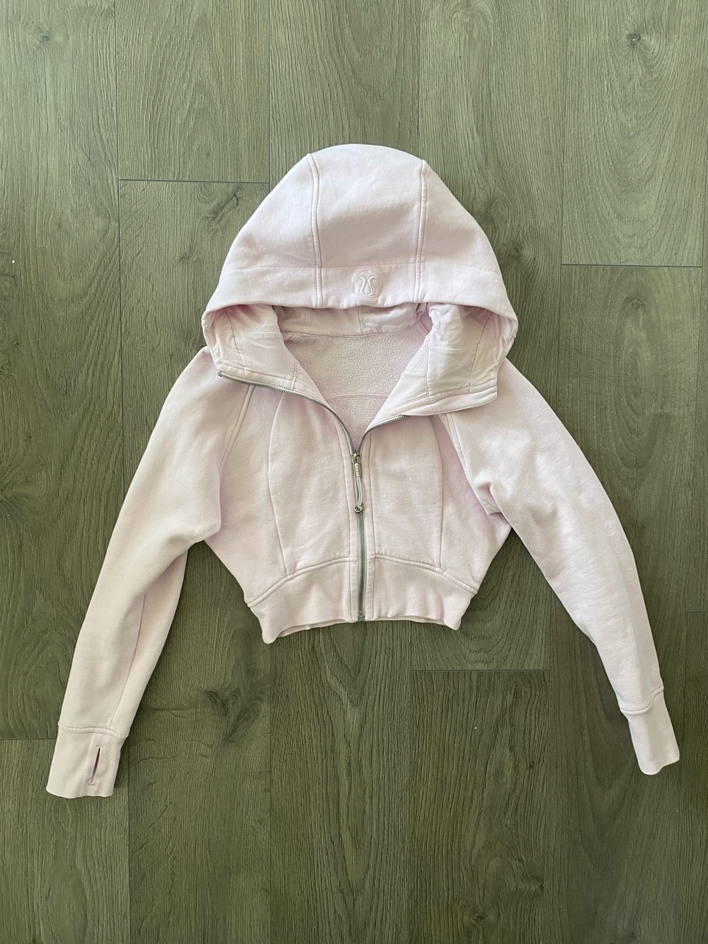Lululemon Scuba Full-Zip Cropped Hoodie Meadowsweet Pink